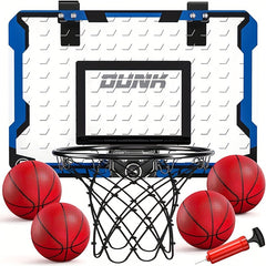 Indoor Basketball Hoop Set with 4 Balls, Complete Accessories