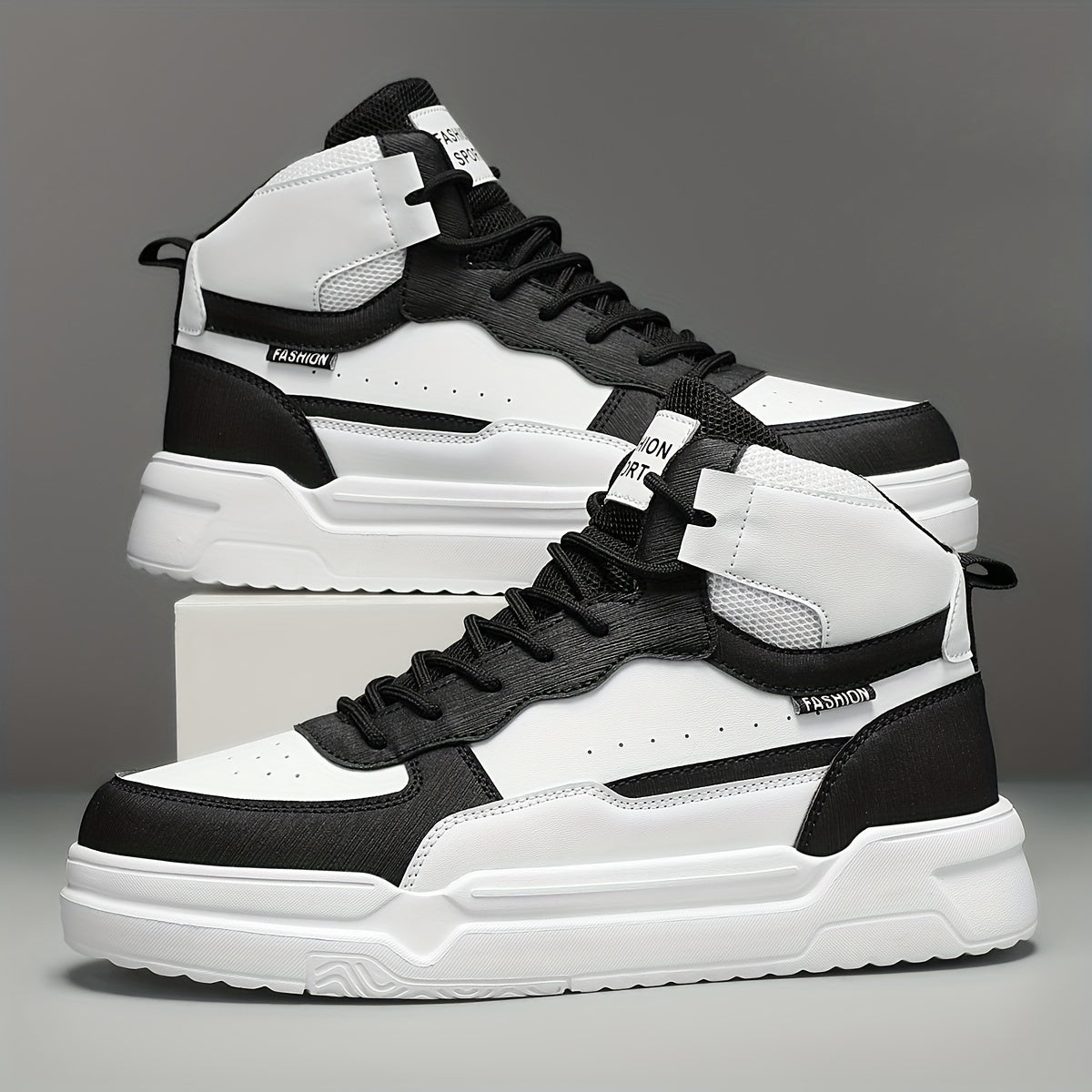 Men's High Top Skate Shoes Non Slip Soft Sole Sneakers