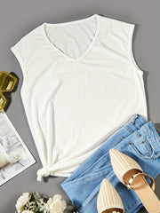 Women's V-Neck Sleeveless Tank Top for Summer