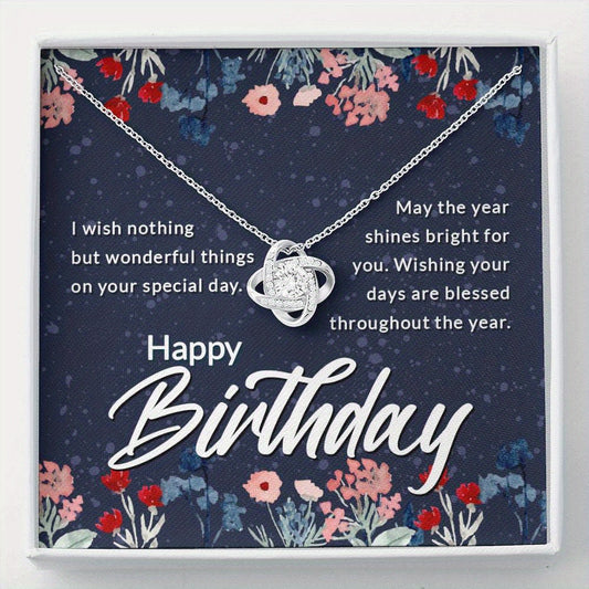 Happy Birthday Necklace For Girl Woman 15th 18th 21st 25th 16th 50th 40th