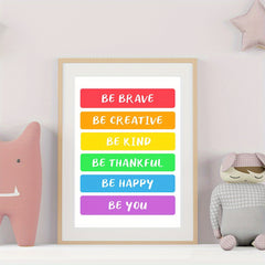 Rainbow Style Children's Poster No Frame Kids Gift Room Decor
