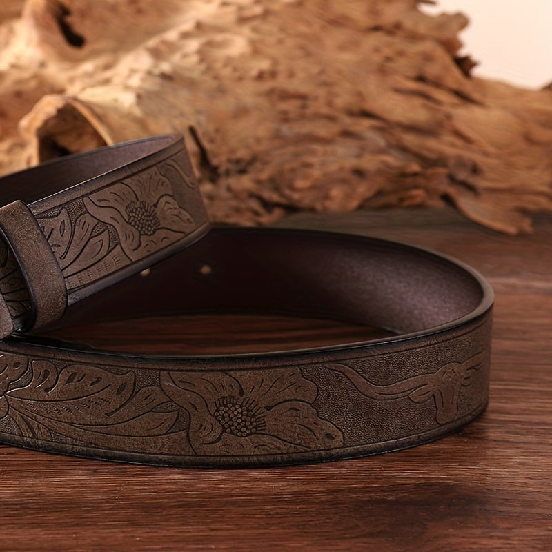Western Cowboy Retro Embossed Men's Business Belt