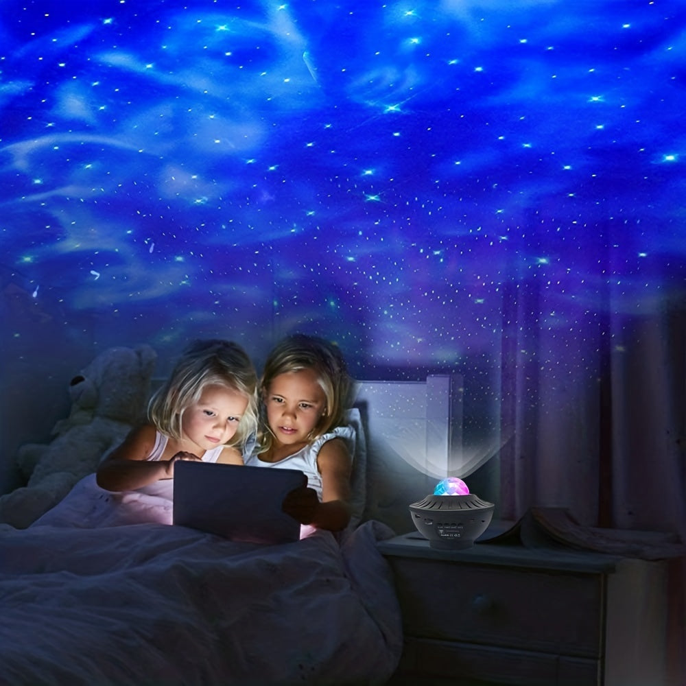 Galaxy Star Projector Night Light Voice Control 4 In 1 Ocean Wave