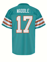 Men's American Green Football Jersey V-neck Short Sleeve Uniform