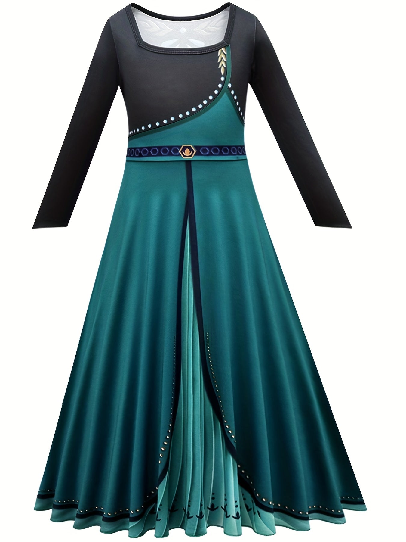 Toddler Girls Square Neck Dress With Cape Costume