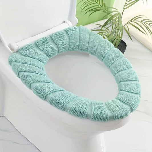 Winter Warm Knitted Toilet Seat Cushion Thickened Detachable Washable