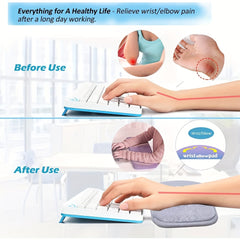 Computer Wrist Elbow Pad Memory Arm Rest Support Mat for Office Gaming