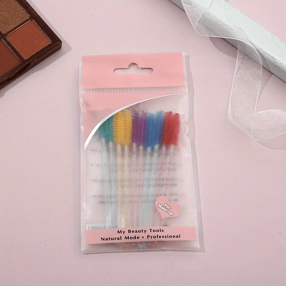 10pcs Eyelash Brush Spoolies Mascara Brush Applicator For Makeup