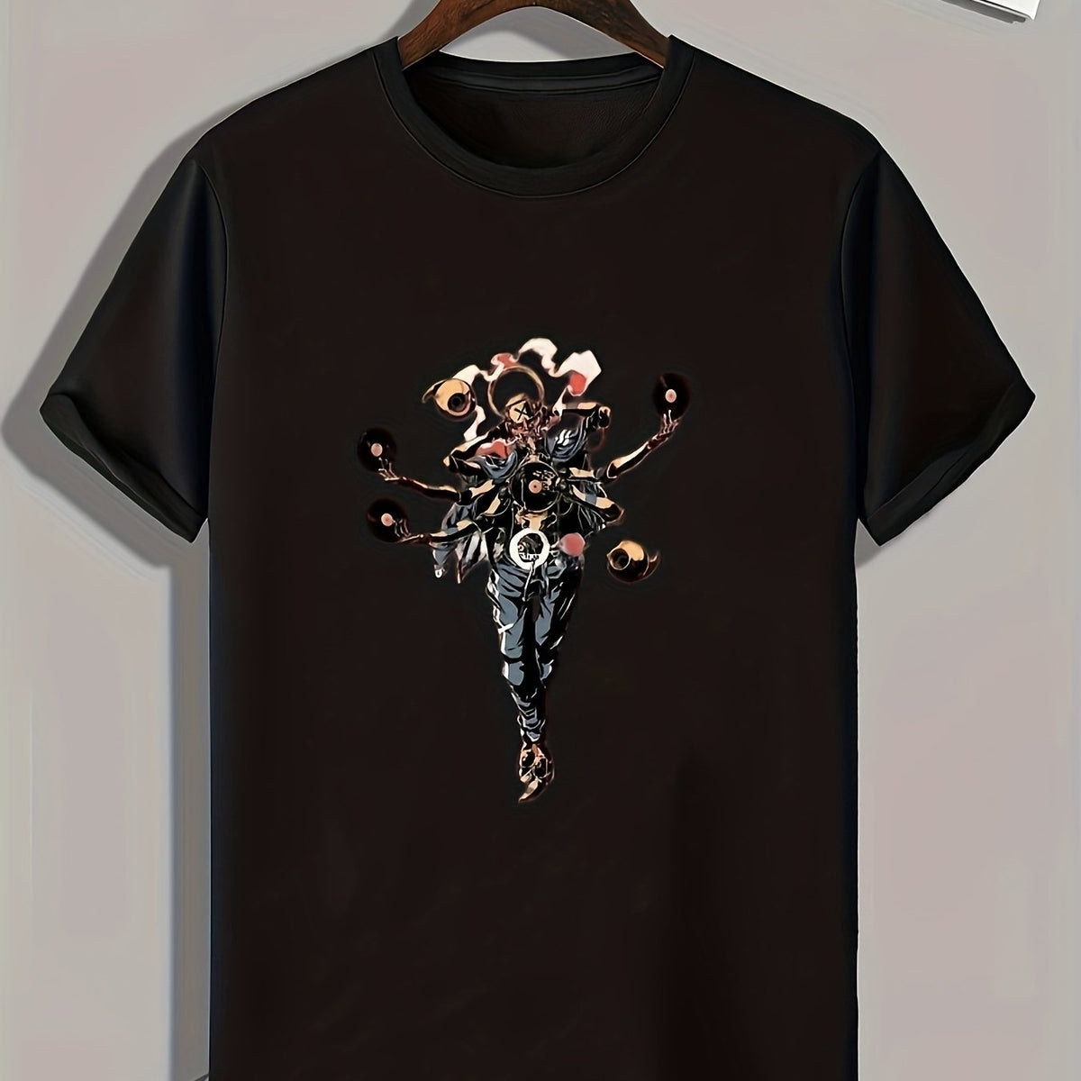 Musician Pattern Print Men's Sports T-shirt Graphic Tee