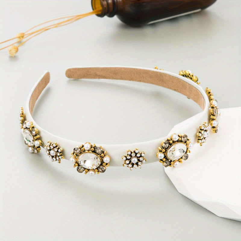Baroque Rhinestone Headband Glitter Hair Band Vintage Hair Accessories