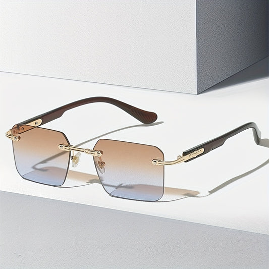 Men's Rimless Sunglasses UV Protection for Sports