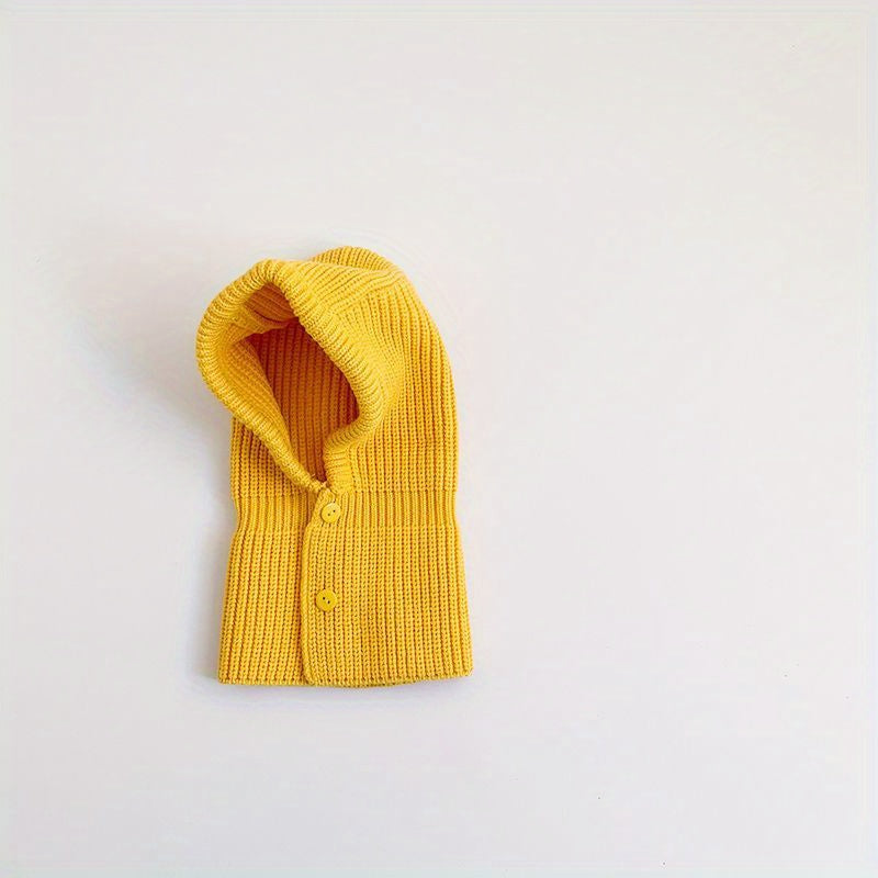 Kids Shawl Cap Head Cap Bib Conjoined Cap