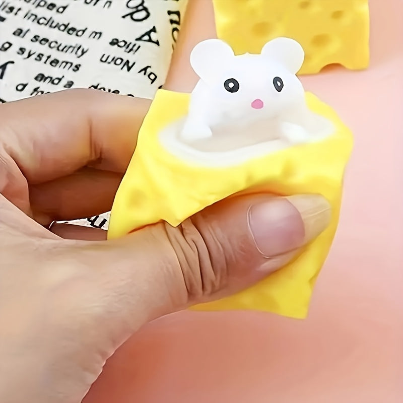 3pcs Squeeze Cheese Mouse Fun Toy Prank Cup Animal Birthday Gift