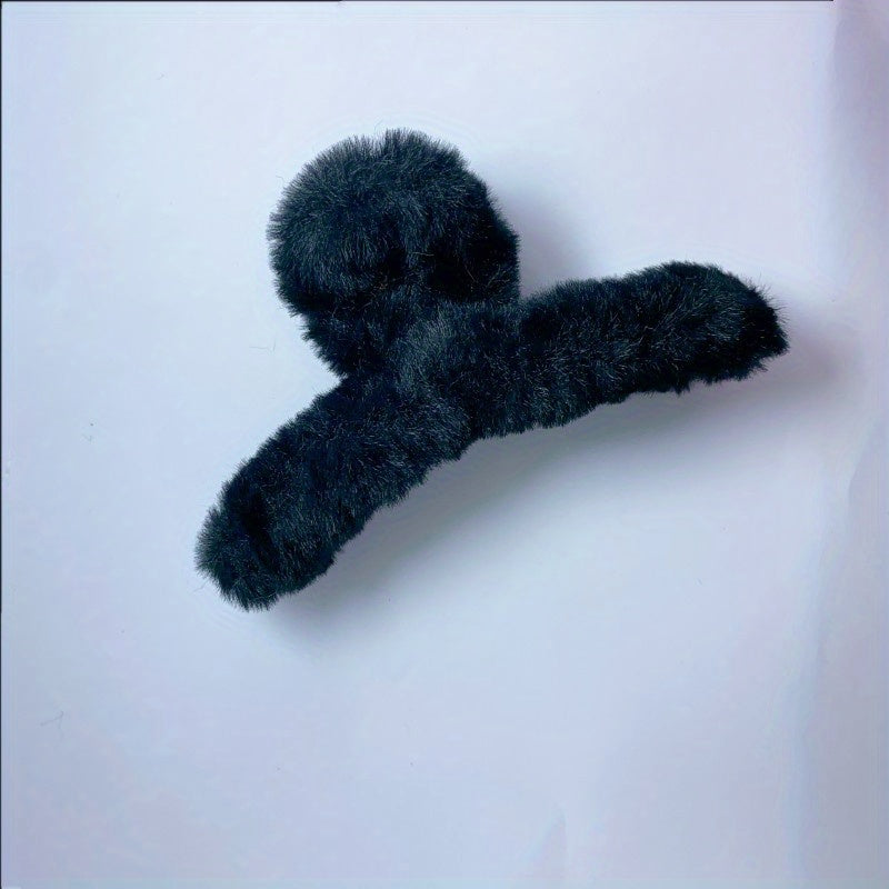 Plush Hair Claw Female Back Head Hair Claw Hair Accessories