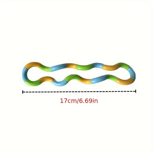 6pcs Multicolor Squeeze Twist Chain Decompression Toys
