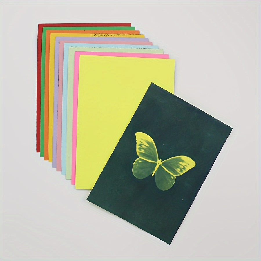 Colored Sun Print Paper Kit - A4 A5 A6 - Animal Plant Materials - Tutorials