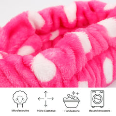 Coral Velvet Bow Knot Hair Wrap Shower Headband for Women