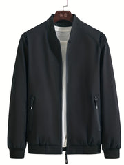 Men's Fleece Casual Loose Baseball Jacket