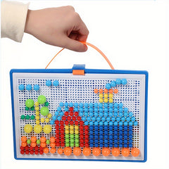 Colorful Mushroom Nail Puzzle Toy DIY Kit