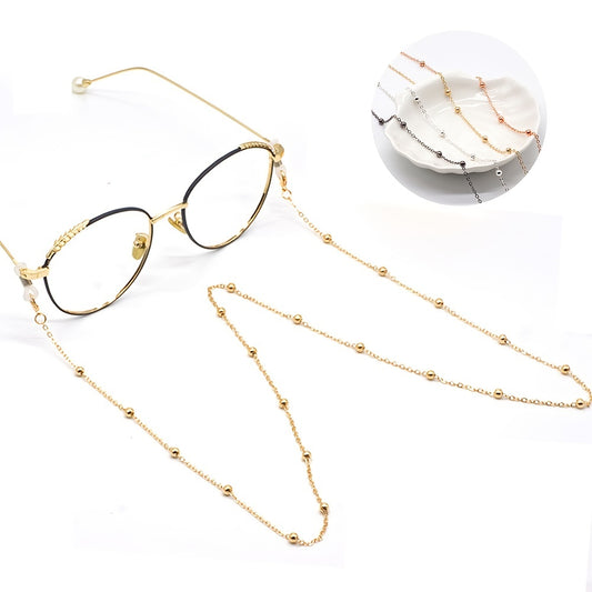 Metal Men Eyeglass Chains Reading Beaded Glasses Chain Necklace