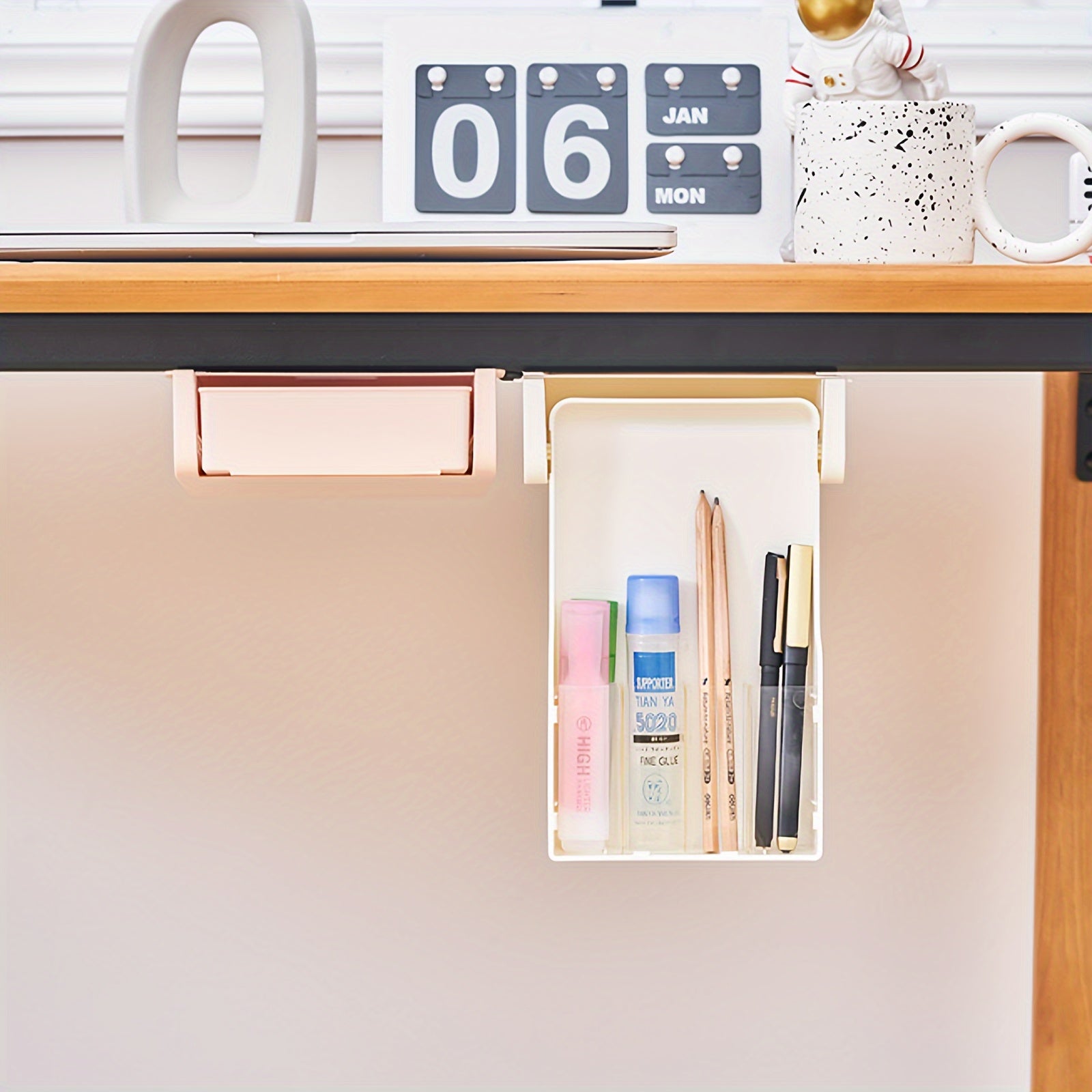 Hidden Pen Box Table Drawer Wall-mounted Desktop Stationery Box