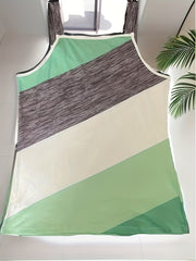 2 in 1 Striped Cami Top with Button Straps