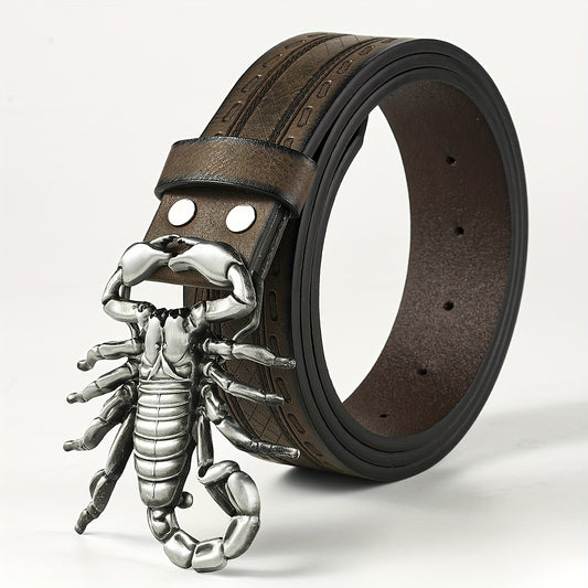 Men's Scorpion Buckle Belt for Jeans Comfortable Fit