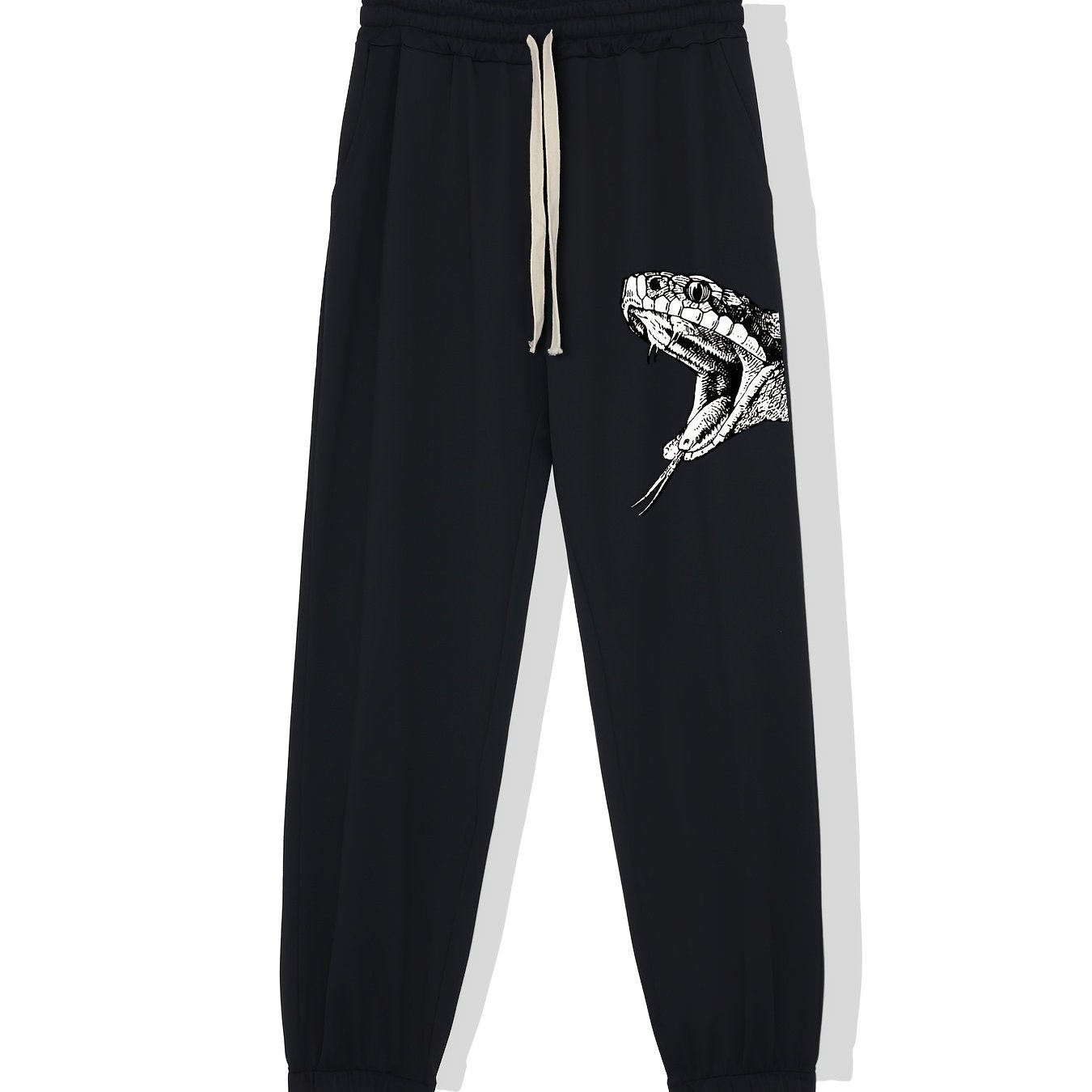 Snake Print Men's Drawstring Sweatpants Casual Jogger Pants