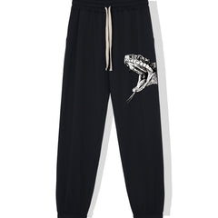 Snake Print Men's Drawstring Sweatpants Casual Jogger Pants