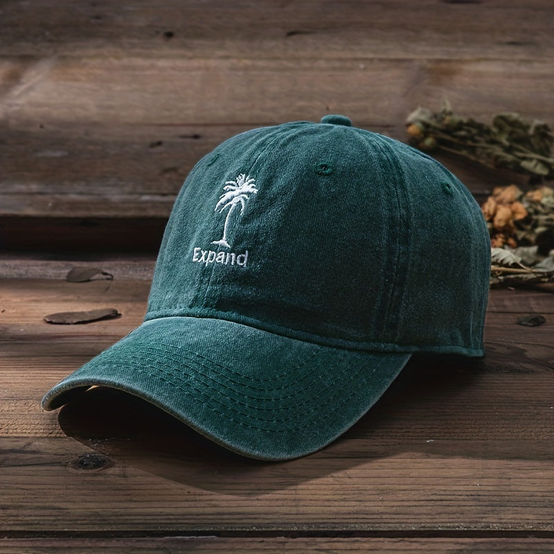 Coconut Tree Embroidery Baseball Cap Solid Cotton Hip Hop Sports Hat