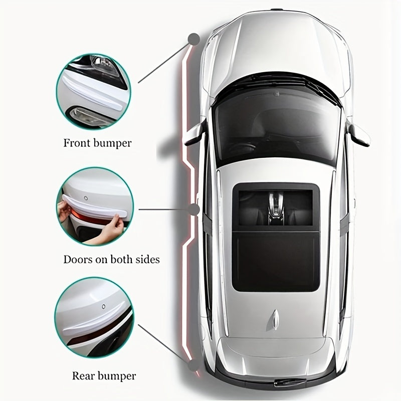2pcs Car Bumper Protector Strip Guard Corner Anti Collision Styling Mouldings