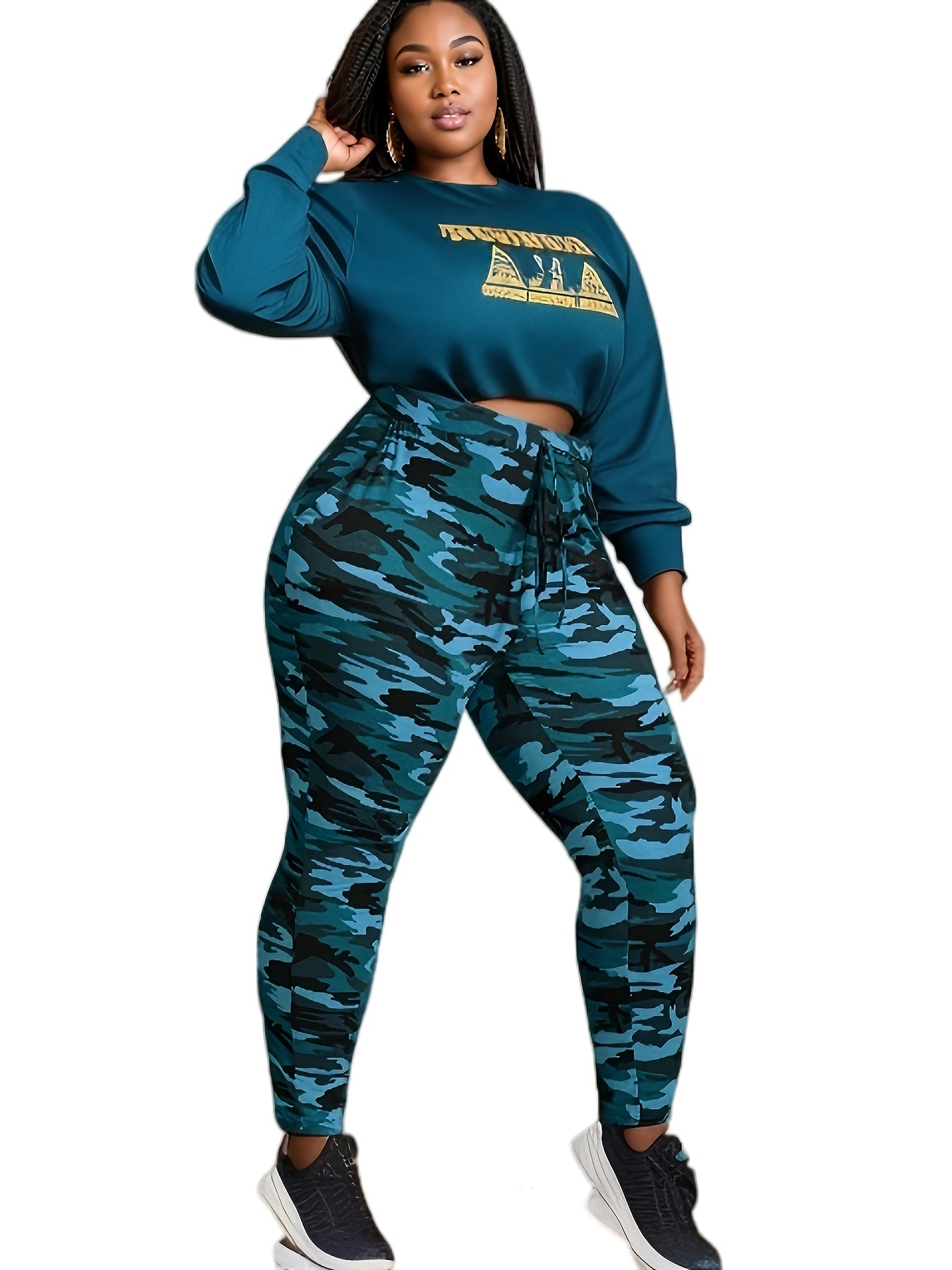  Camo Print High Waisted Yoga Leggings