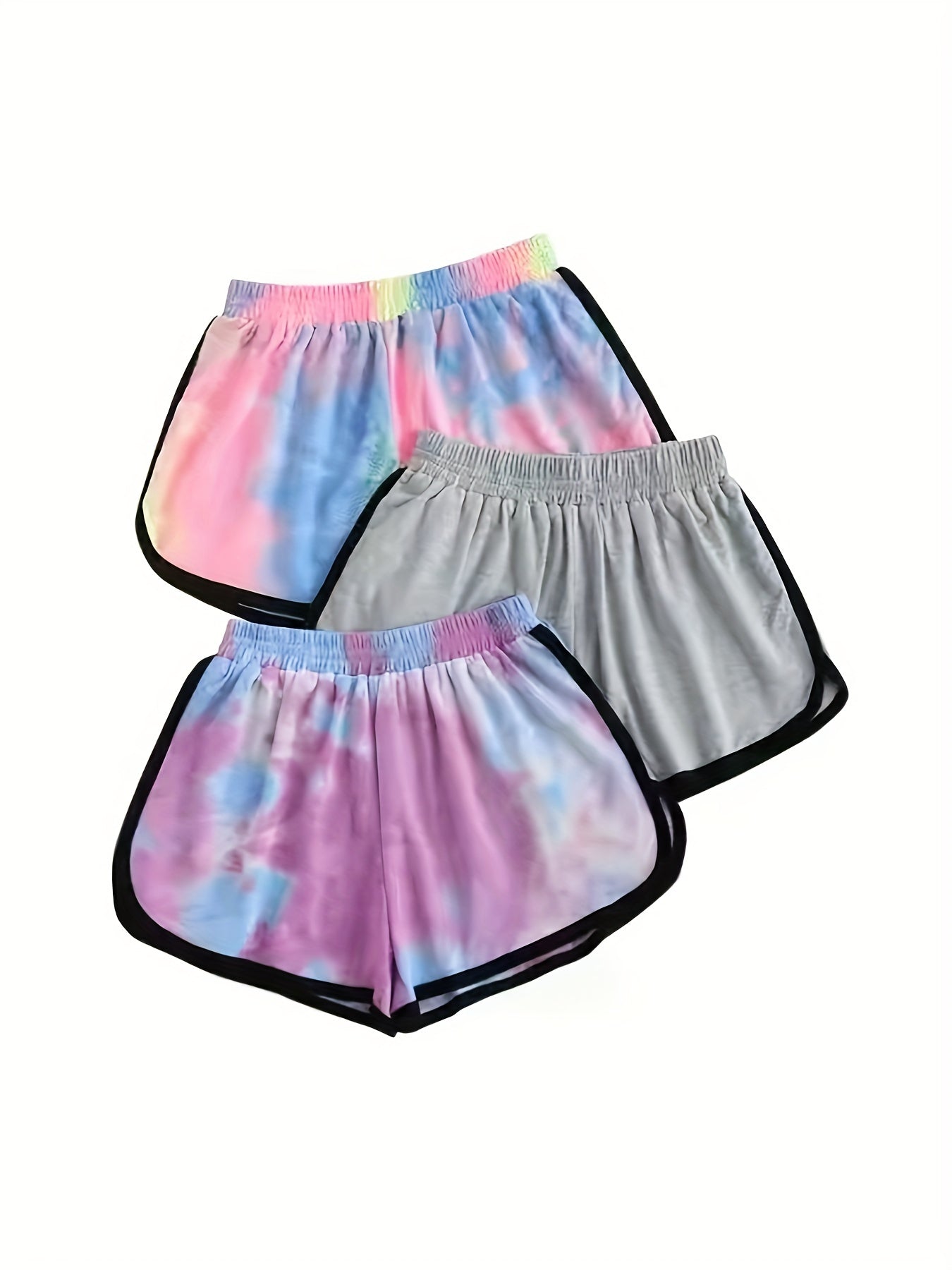 3 Pack Plus Size Sports Loungewear Shorts Set