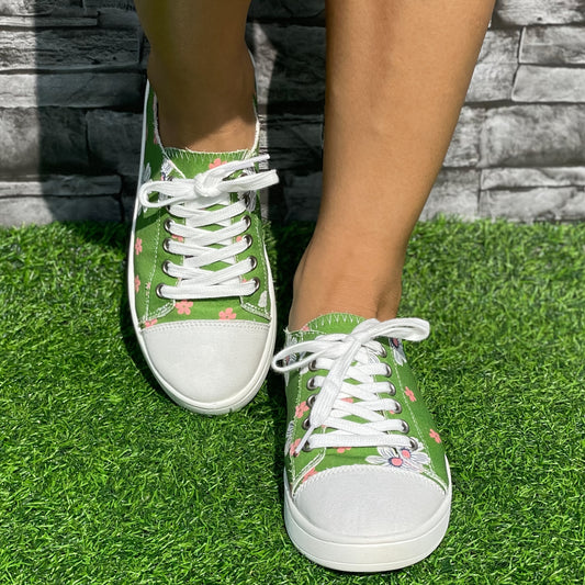 Women's Floral Pattern Comfortable Lightweight Walking Shoes