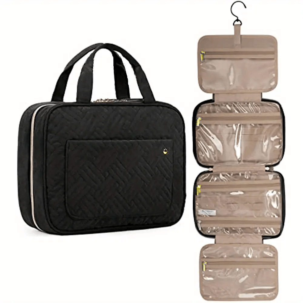 Travel Toiletry Bag with Hanging Hook Water Resistant Makeup Cosmetic Organizer