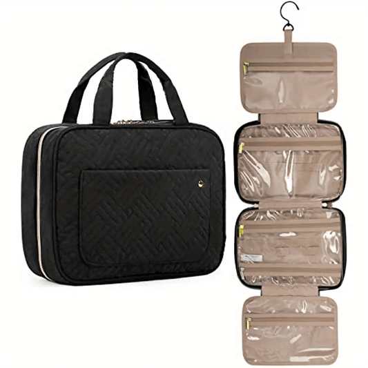 Travel Toiletry Bag with Hanging Hook Water Resistant Makeup Cosmetic Organizer