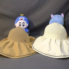 UV Protection Bucket Hat Wide Brim Mesh Breathable Sun Hat
