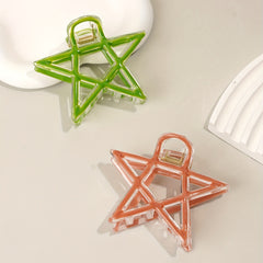 2pcs Set Hair Claw Mixed Pentagram Shark Claw Hair Clip