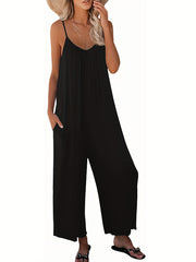 Spaghetti Strap Wide Leg Jumpsuit