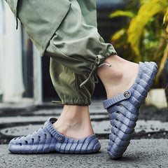 Men's Lightweight Comfy Clogs Hollow Out Non Slip Garden Shoes