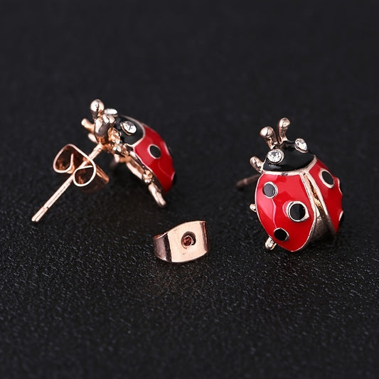 Ladybug Stud Earrings Animal Jewelry Personality Gift