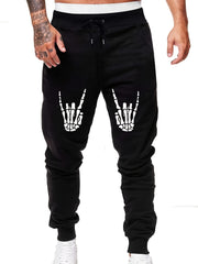 Men's Skull Hand Print Sport Pants