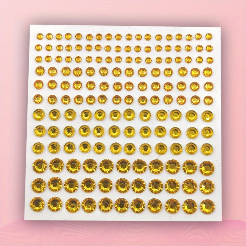 Self Adhesive Rhinestone Stickers DIY Gems Makeup Carnival