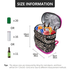 Cow Print Backpack Ice Bag Dual-purpose Thermal Preservation Picnic Lunch Bag