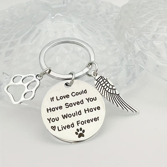 Pet Memorial Sympathy Keychain for Dog Loss