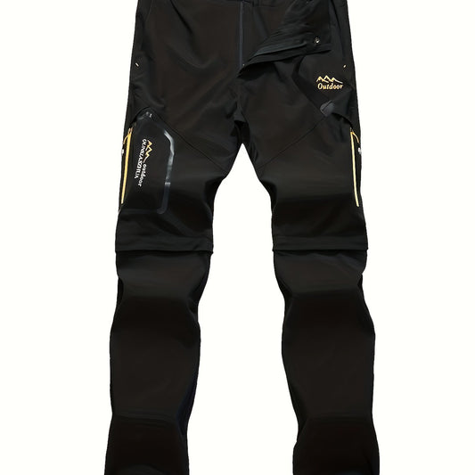 Men's Quick Dry Convertible Hiking Pants Lightweight Zip Off Travel Trousers
