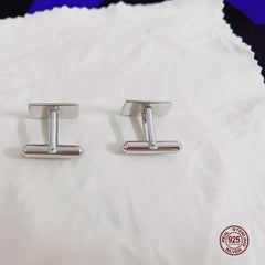 925 Silver Button Cufflinks Wedding Suit Gift For Men