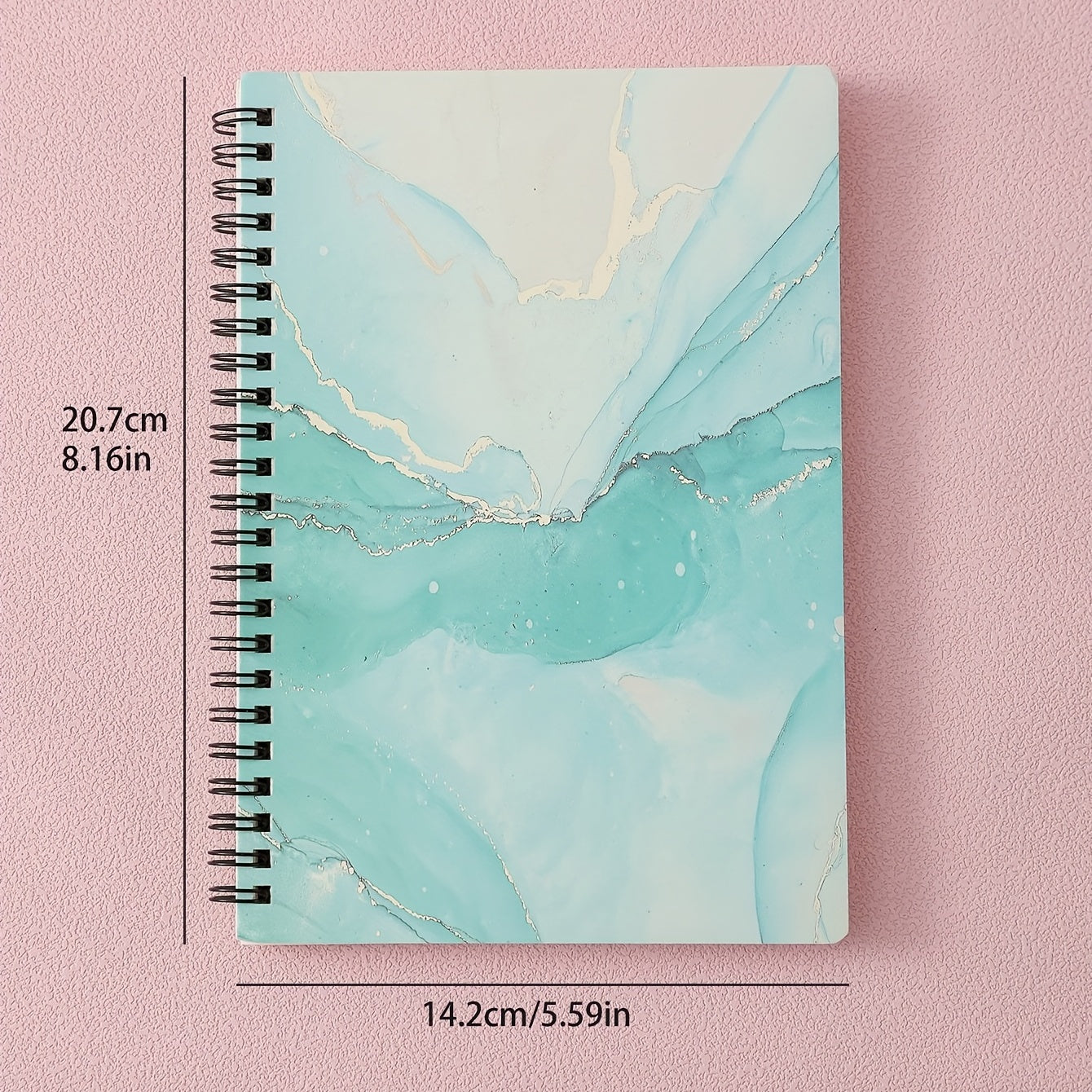 A5 Rollover Coil Book Marble Texture Notepad 80 Sheets