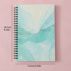 A5 Rollover Coil Book Marble Texture Notepad 80 Sheets