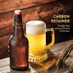 6pcs Amber Glass Beer Bottle 16oz Flip Top Lid, Brewing Storage Kombucha